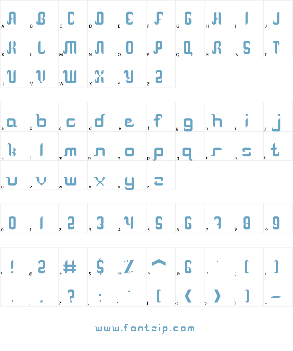 another calm sickle Font Character
